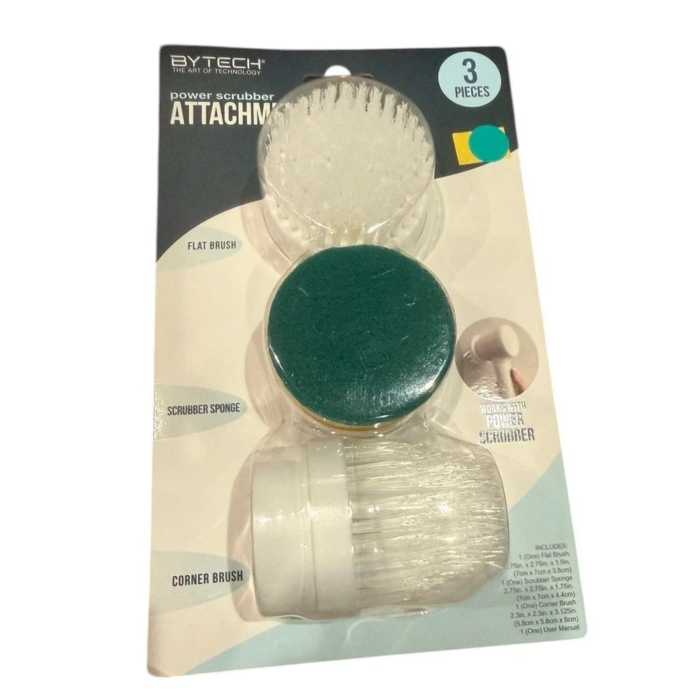 Bytech Power Scrubber 3 Piece Attachment Set BY-HH-MC-104-X3 Sealed